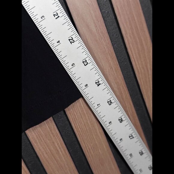 Wilfred Crop Top Small Womens Black Square Neck Chambray Jersey Stretch Ruched - Picture 4 of 7